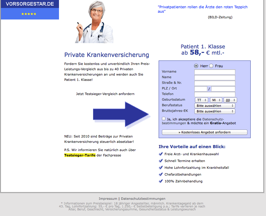 Der (aus meiner Sicht) Unsinn, lässt sich hier nachlesen: (c) http://www.vorsorgestar.de/pkv/SSH_engel_GRATIS_Testsieger_Vergleich.html