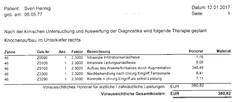 Anschreiben Heil Und Kostenplan Zusatzversicherung