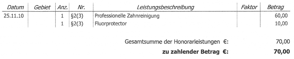 Professionelle Zahnreinigung PKV