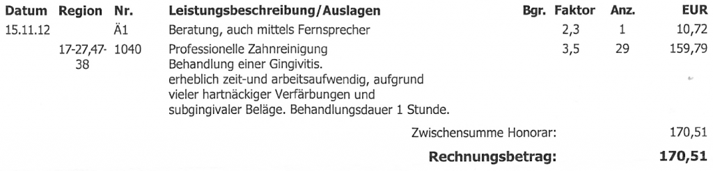 Professionelle Zahnreinigung PKV