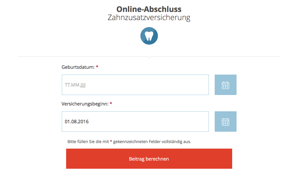 Hallesche Zahntarife online-rechner