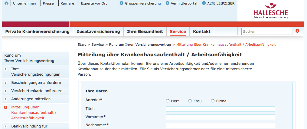 Krankschreibung in der PKV