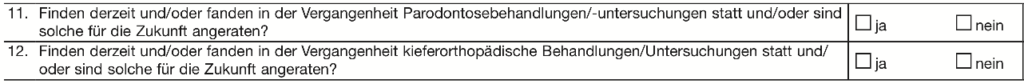 PKV Anzeigepflichtverletzung - Antragsfragen 