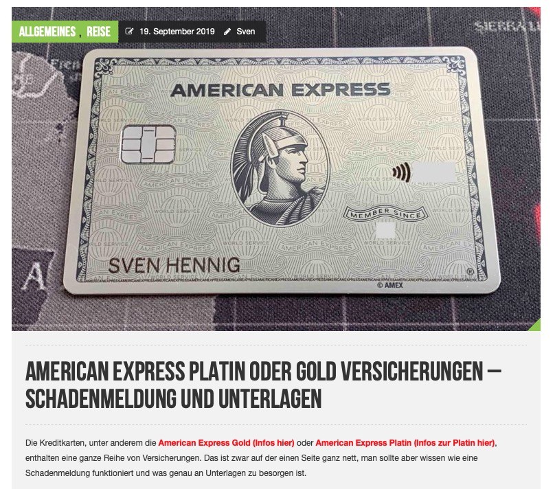 American Express Schadenmeldung Reiserücktrittsversicherung