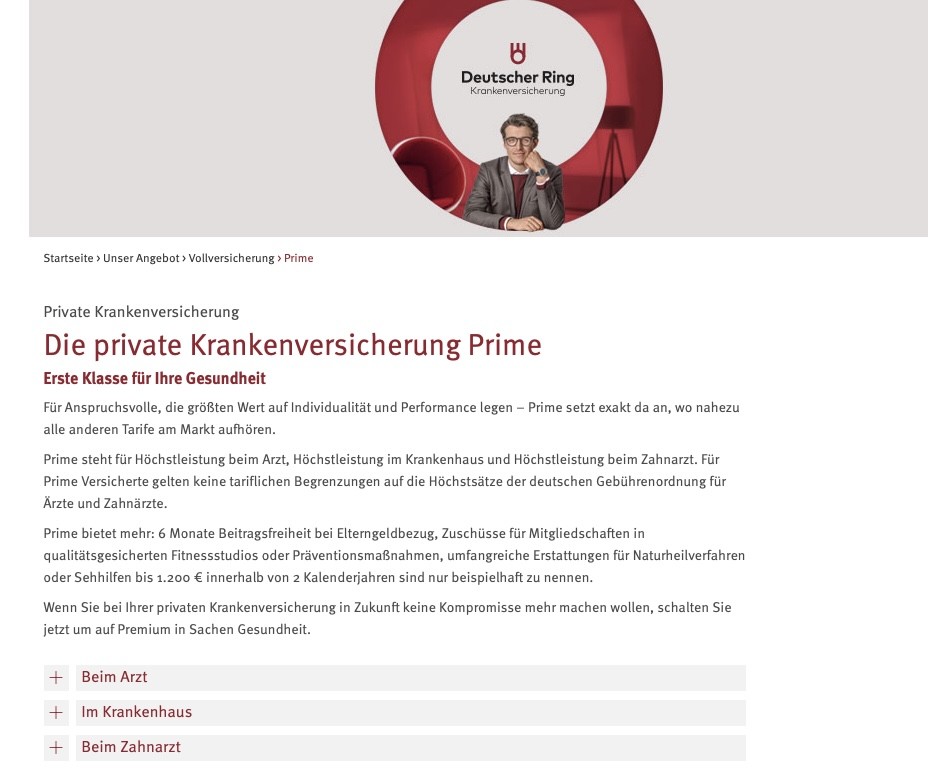 Signal Iduna Deutscher Ring Prime Webseite