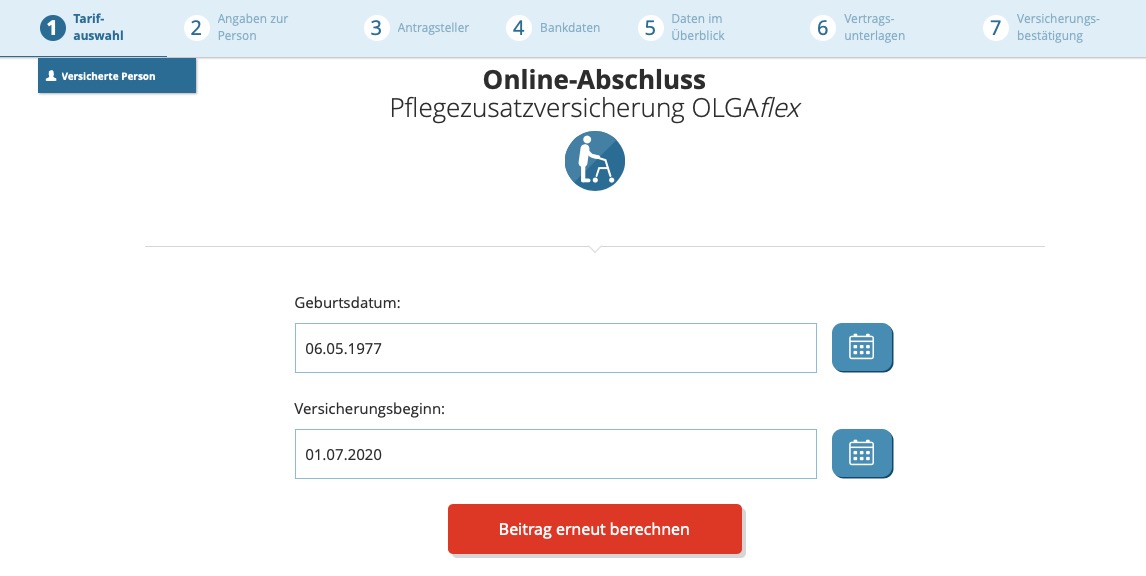 Hallesche Olga flex Onlineabschluss