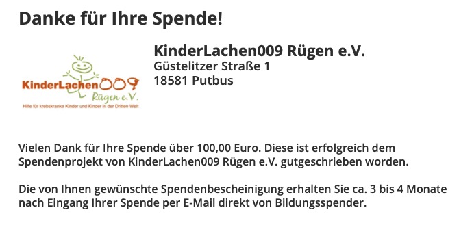 Spende Verein Kinderlachen