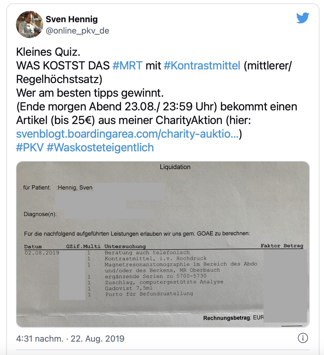 MRT Kosten - [Was kostet eigentlich?] – Versicherungsmakler Sven Hennig