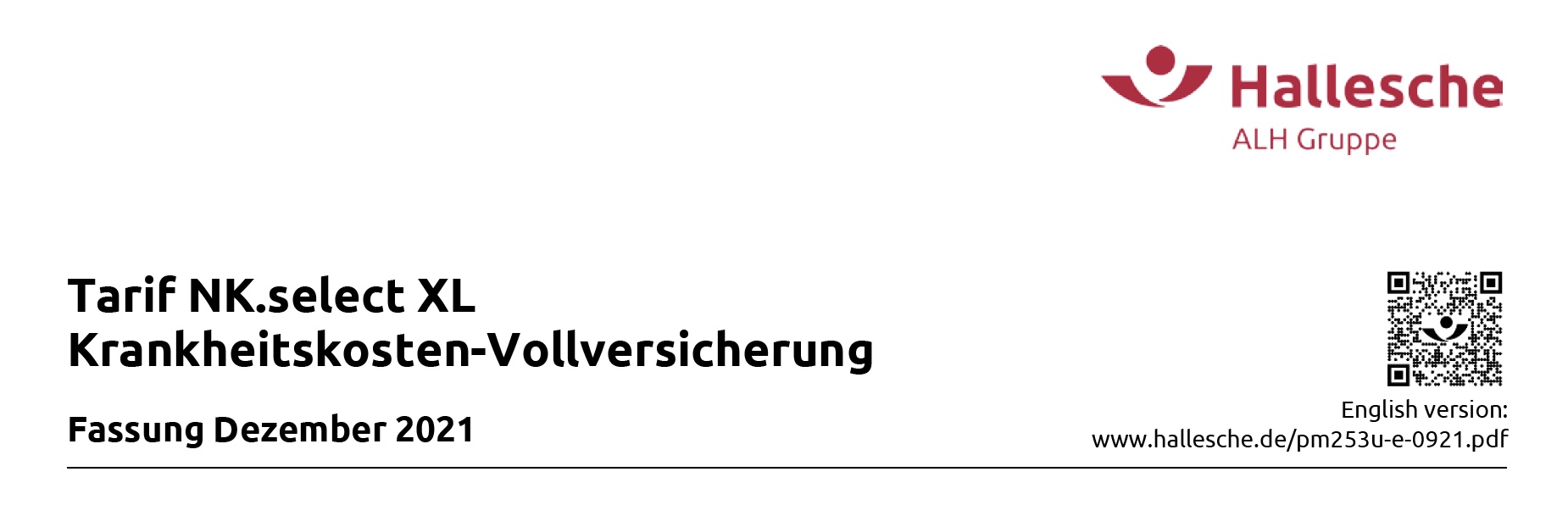 Hallesche Krankenversicherung NK select XL modern verbessert