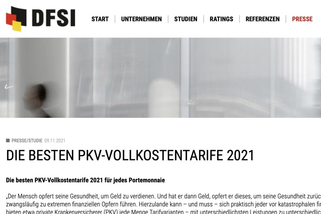 Die besten PKV Tarife 2021