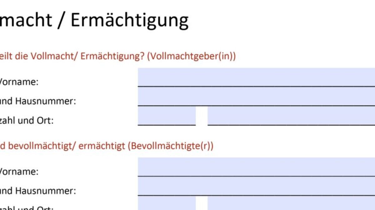 Dpd Vollmacht Ohne Drucker Vorlage Für Ein Vollmachtsschreiben