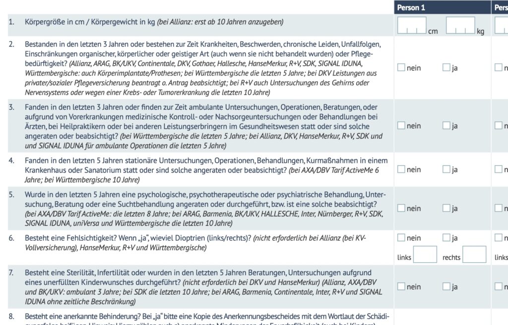 Einheitsantrag, ungeeignet als Anonyme Risikovoranfrage oder Ausschreibung