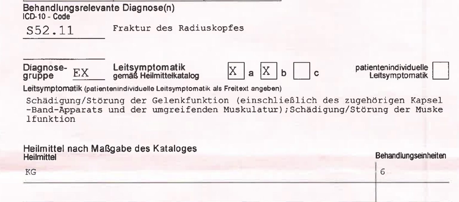 Heilmittel, Physiotherapie Abrechnung und Kürzung der PKV