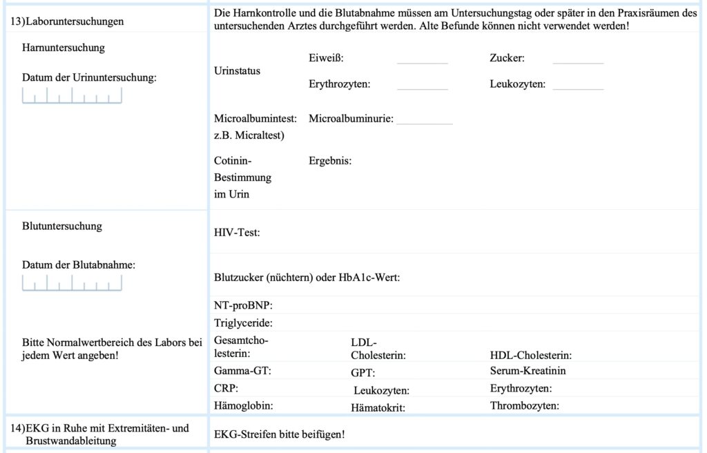 Alte Leipziger Berufsunfähigkeitsversicherung, Laborwerte bei BU-Plus Untersuchung über 4.000 € Rente