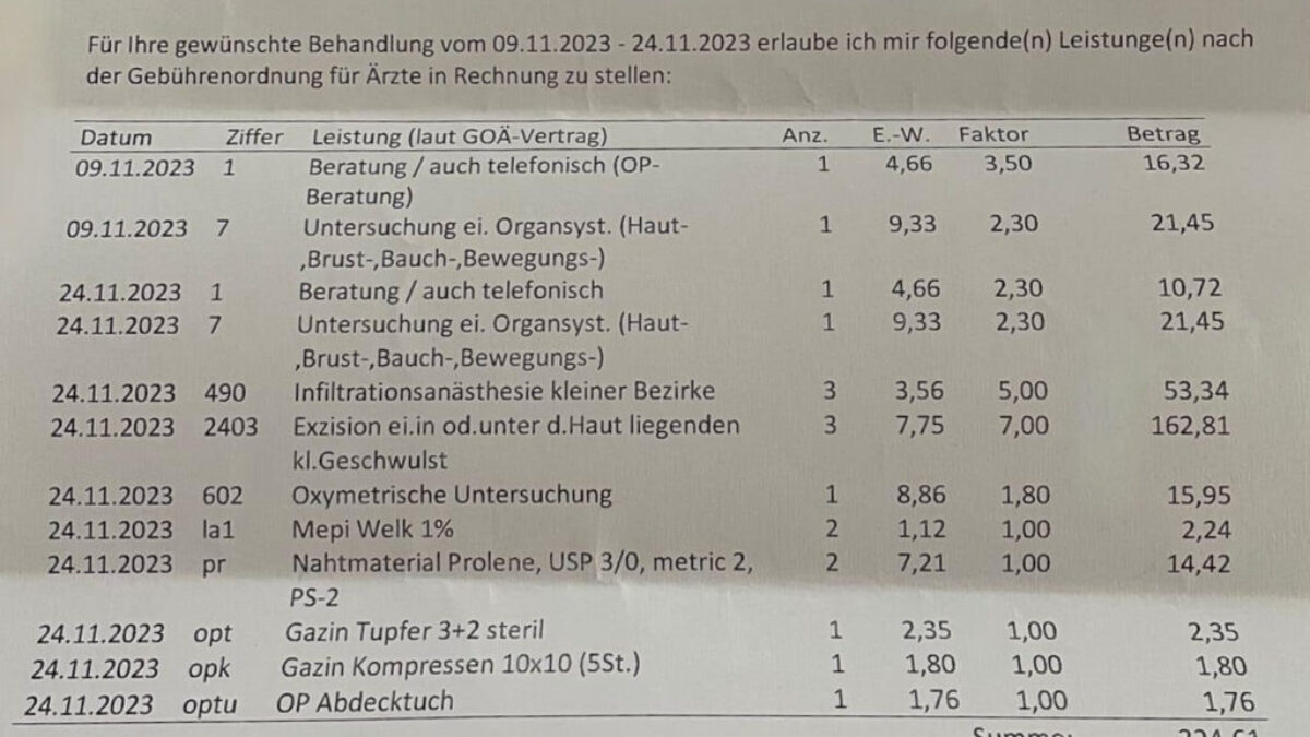 Arztrechnung prfen als Privatpatient  Versicherungsmakler Sven Hennig
