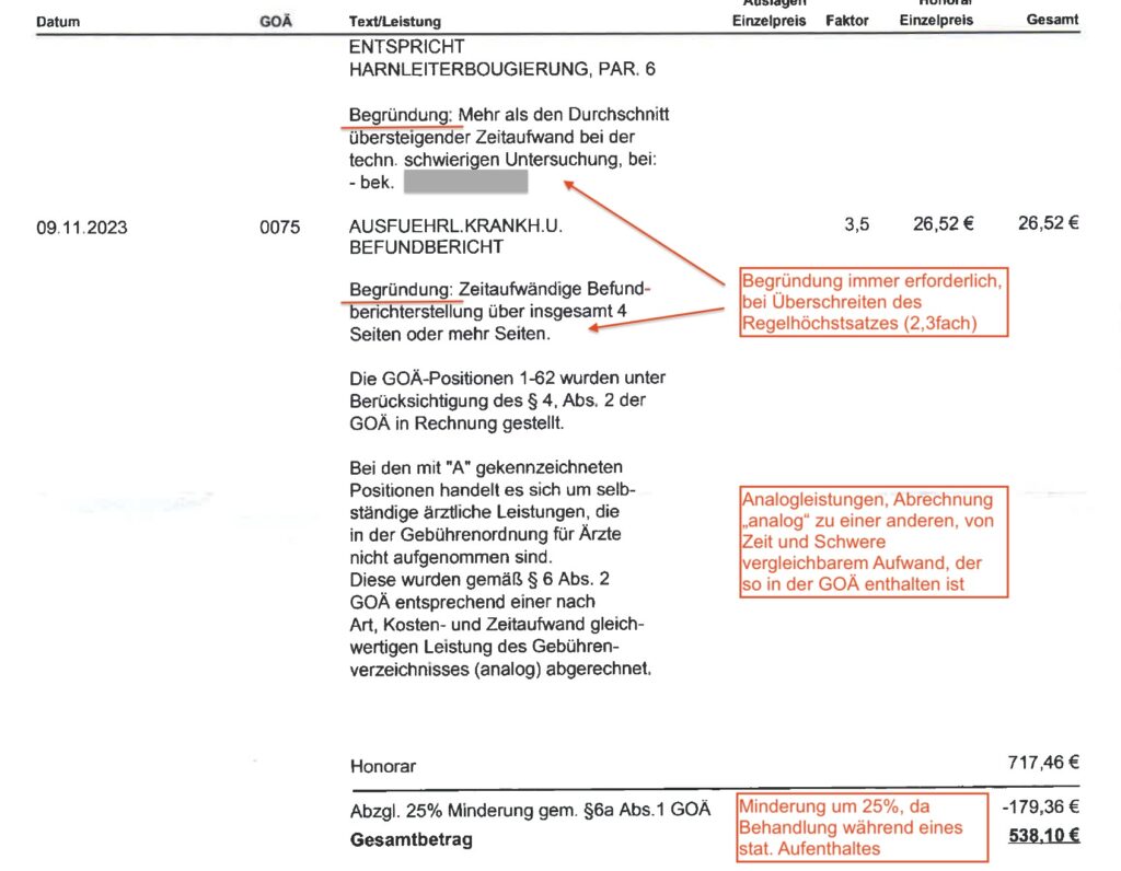 Kosten ERCP Rechnung Seite 2