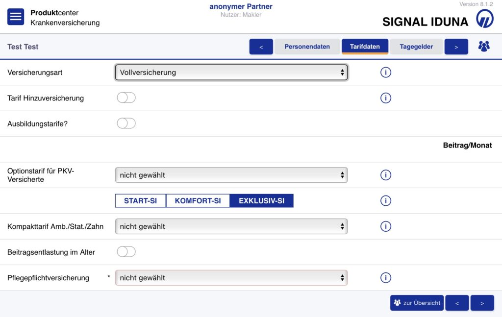 Tarifsoftware Signal Iduna